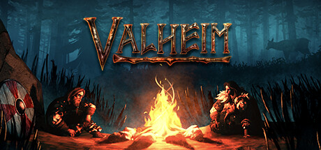 Valheim game header — Viking survival