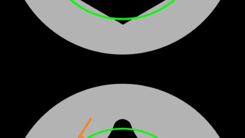 Diagram comparing Torx and hex drive contact angles and force vectors explaining cam-out and bursting resistance