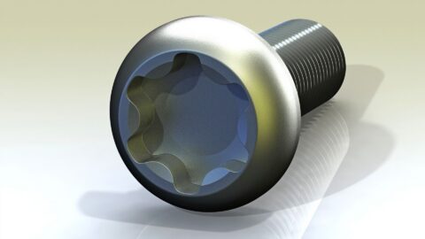 Torx Plus internal screw head close-up showing the squared lobe geometry that distinguishes TP50 from standard T50 Torx
