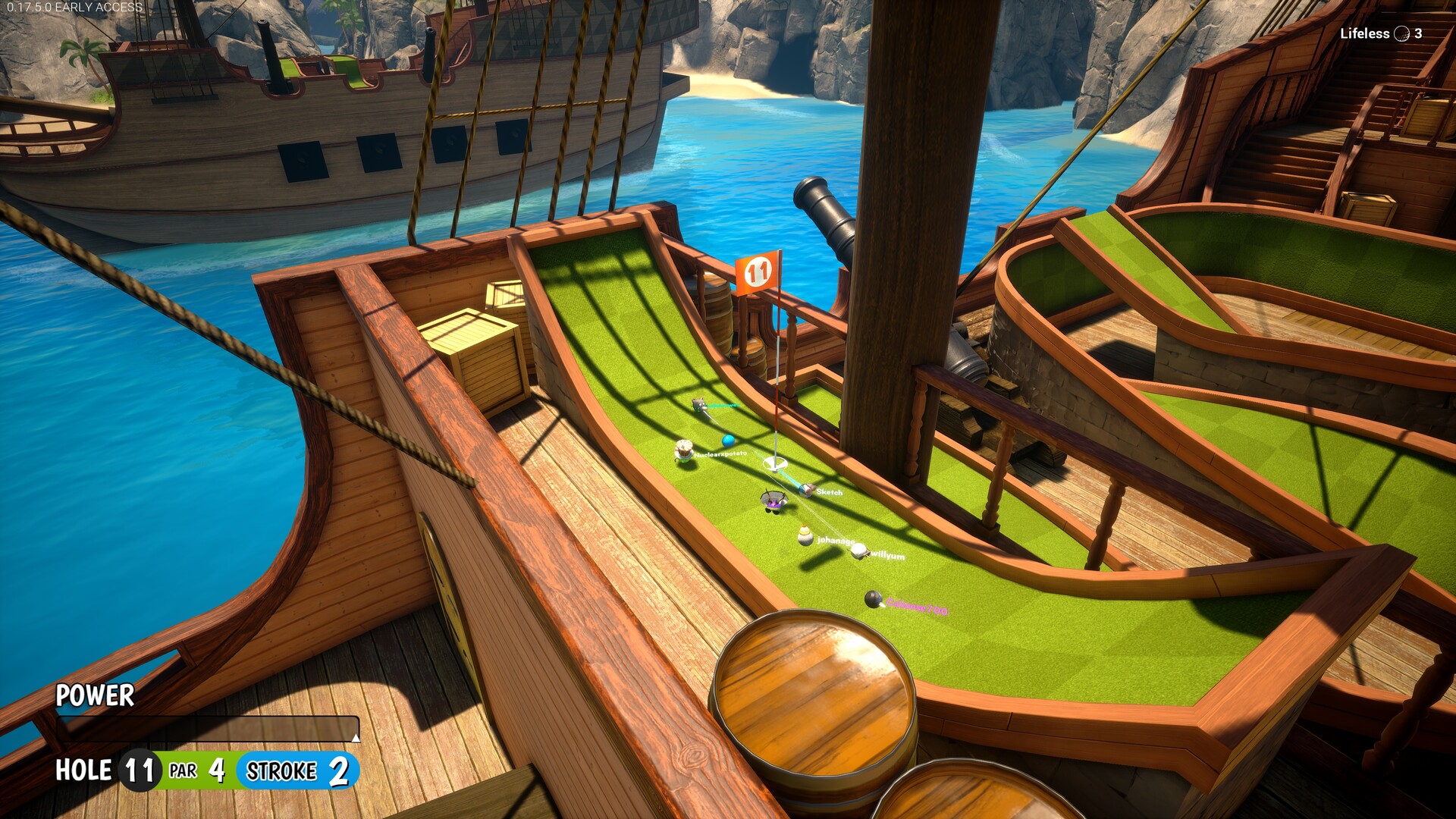 Tower Unite minigolf gameplay