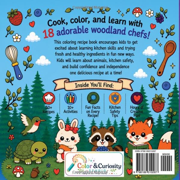 Woodland Chefs Kids Cookbook interior activity page