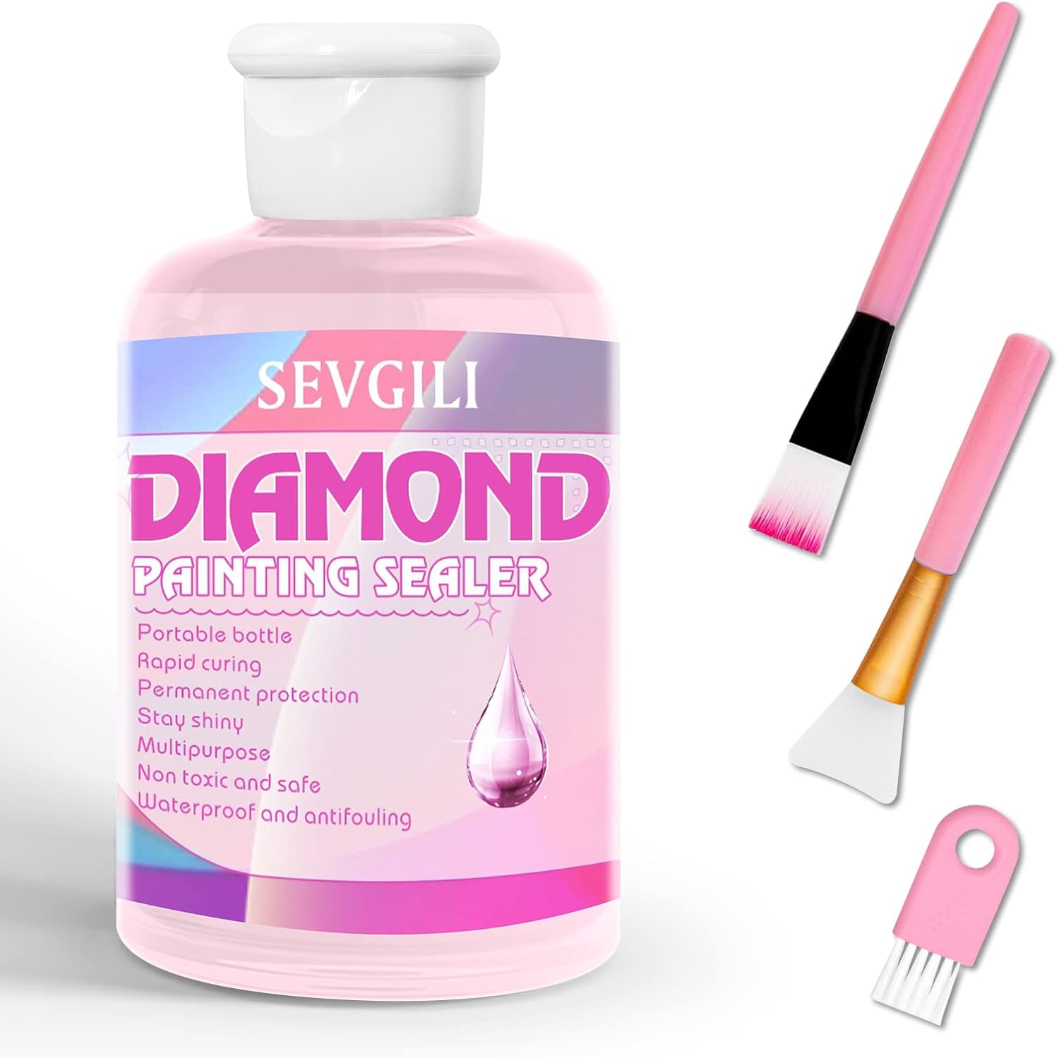 SEVGILI Diamond Painting Sealer Kit 120ML with brushes