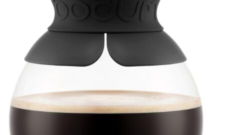 Bodum 34 oz pour over coffee maker with reusable stainless steel filter