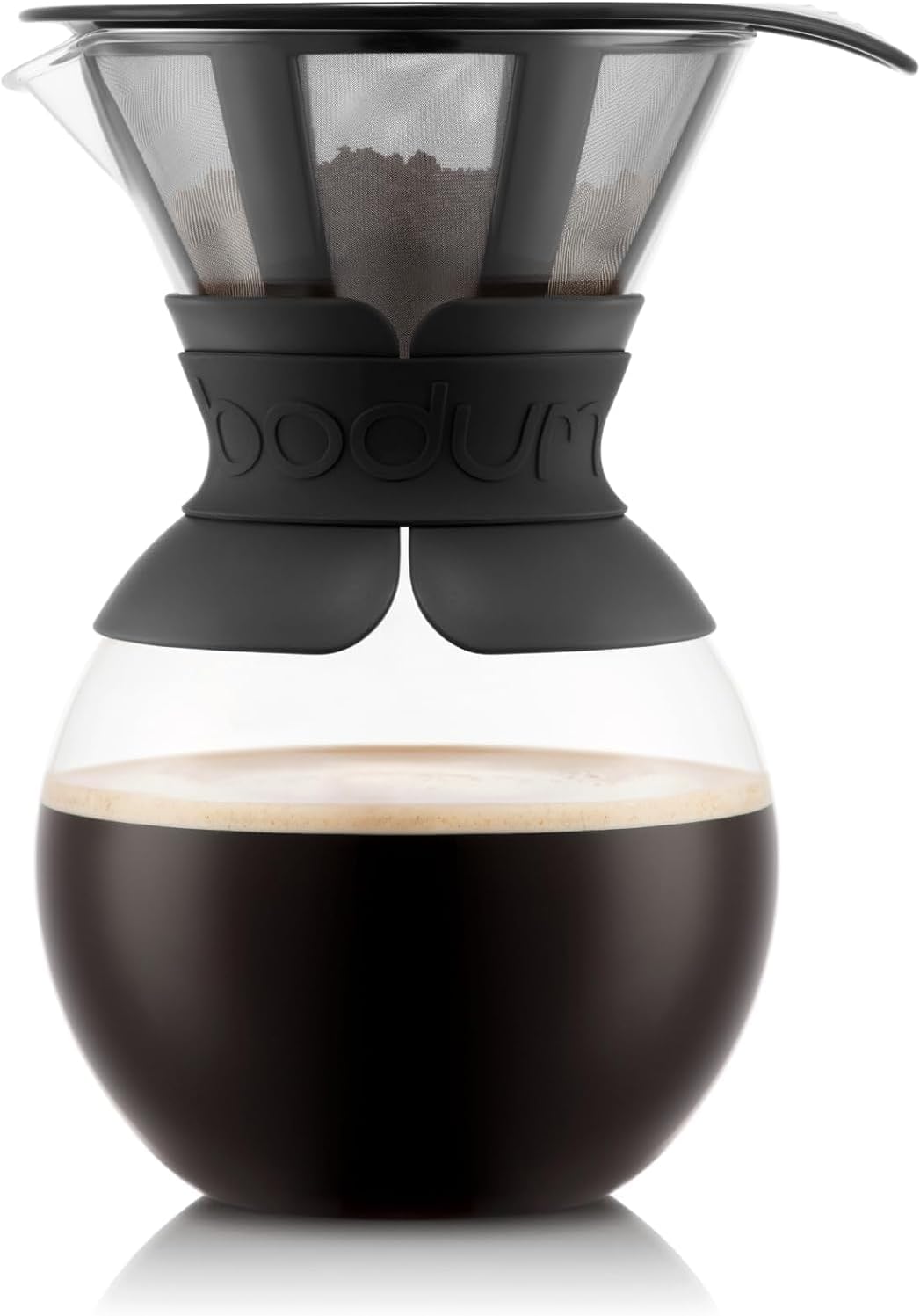 Bodum 34 oz pour over coffee maker with reusable stainless steel filter
