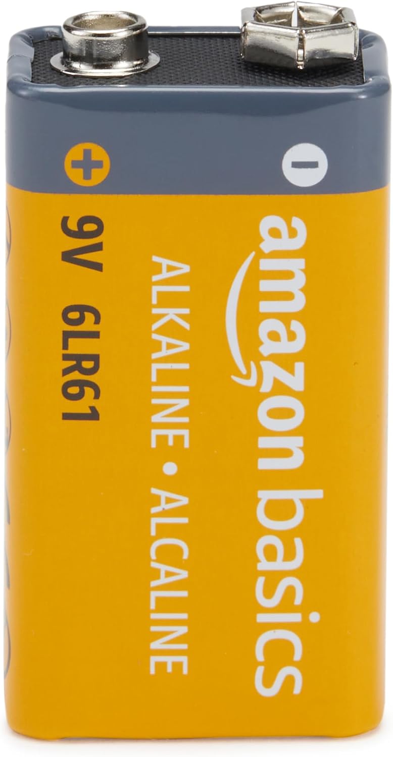 Amazon Basics 9V battery packaging detail