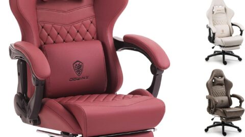 Dowinx Big & Tall Vintage Gaming Chair, Red