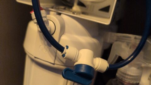 PureSec RO shut off valve — installed inline in my under-sink RO system