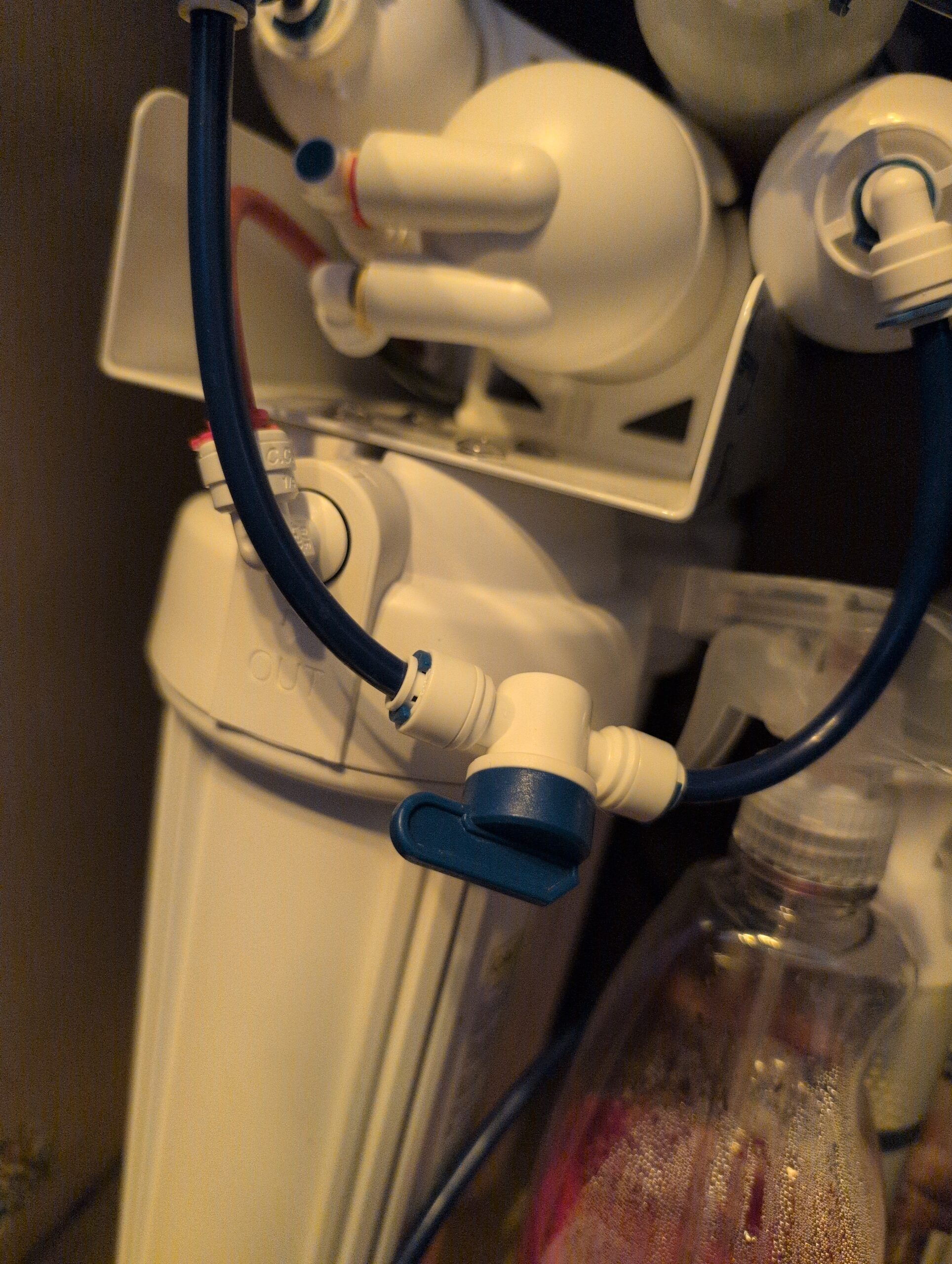 PureSec RO shut off valve — installed inline in my under-sink RO system